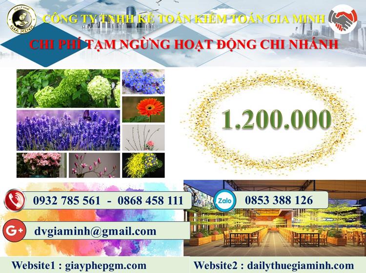 Chi phí thủ tục tạm ngừng hoạt động chi nhánh tại Lâm Đồng