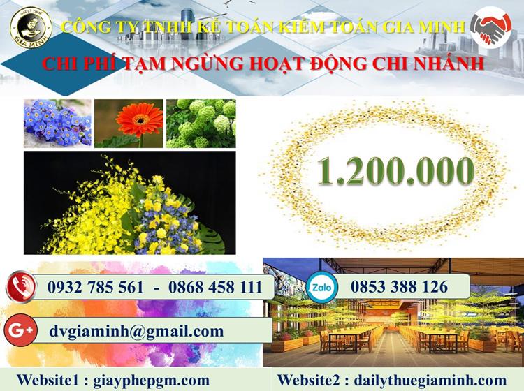 Chi phí thủ tục tạm ngừng hoạt động chi nhánh tại Quận 11