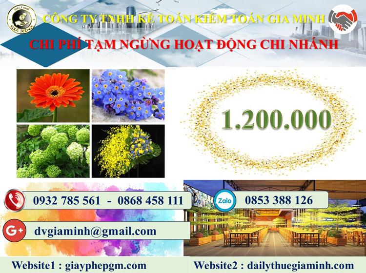 Chi phí thủ tục tạm ngừng hoạt động chi nhánh tại Quận 6