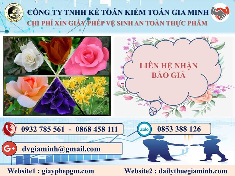 Xin giấy phép vệ sinh an toàn thực phẩm tại Hòa Bình 5 Chi phí xin giấy phép vệ sinh ATTP tại Hòa Bình