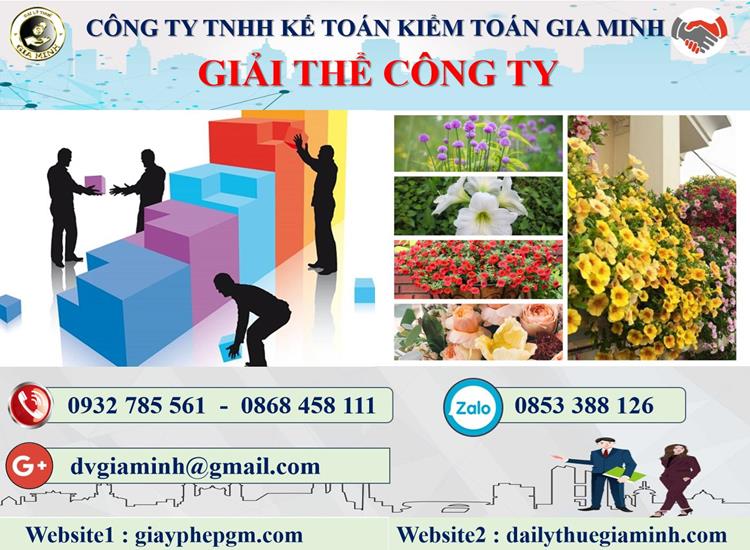 Dịch vụ giải thể công ty giá rẻ tại Kiên Giang 4 Thủ tục giải thể công ty giá rẻ tại Kiên Giang