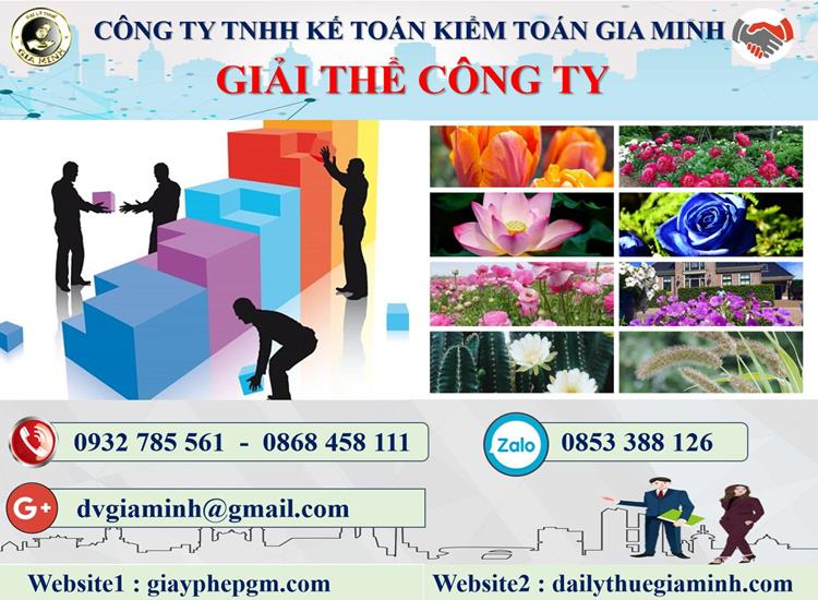 Dịch vụ giải thể công ty giá rẻ tại Thái Nguyên 4 Thủ tục giải thể công ty giá rẻ tại Thái Nguyên