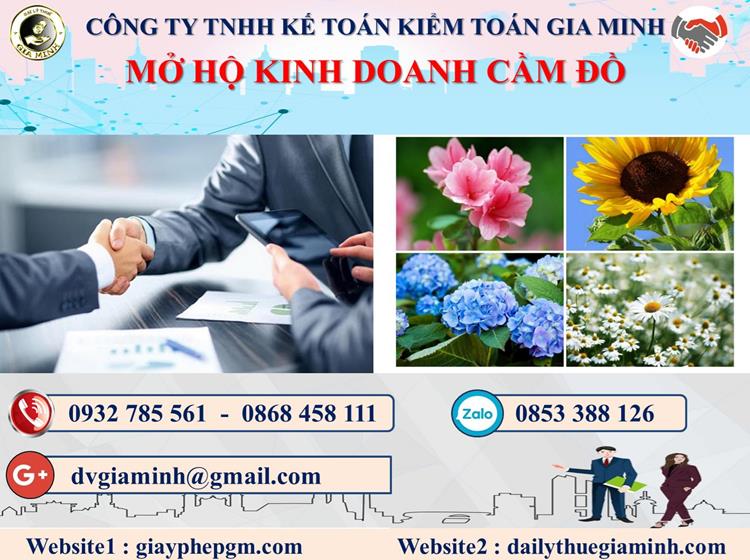 Mở hộ kinh doanh cầm đồ tại Bến Tre 1 Thủ tục mở hộ kinh doanh cầm đồ tại Bến Tre