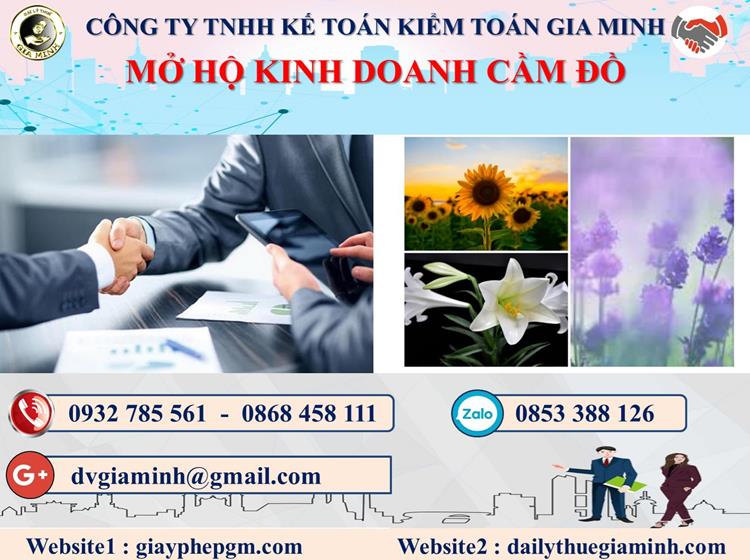 Mở hộ kinh doanh cầm đồ tại Quận Bình Thạnh 1 Thủ tục mở HKD cầm đồ tại Quận Bình Thạnh