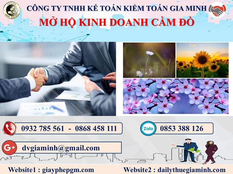Mở hộ kinh doanh cầm đồ tại Thừa Thiên Huế 1 Thủ tục mở hộ kinh doanh cầm đồ tại Thừa Thiên Huế