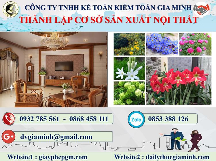 Thành lập cơ sở sản xuất nội thất tại Quận 1 4 Thủ tục thành lập CSSX nội thất tại Quận 1