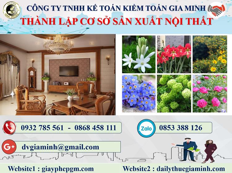 Thành lập cơ sở sản xuất nội thất tại TPHCM 4 Thủ tục thành lập CSSX nội thất tại TPHCM