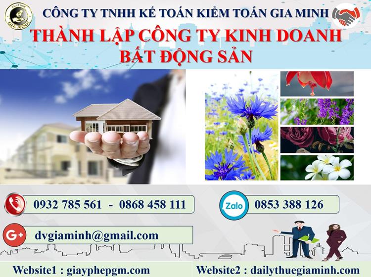 Thành lập công ty kinh doanh bất động sản tại Lai Châu 4 Thủ tục thành lập công ty kinh doanh BĐS tại Lai Châu