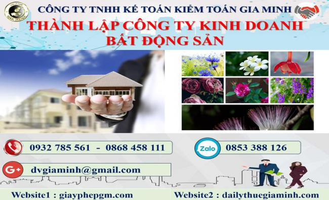 Thành lập công ty kinh doanh bất động sản tại Thái Nguyên 4 Thủ tục thành lập công ty kinh doanh BĐS tại Thái Nguyên