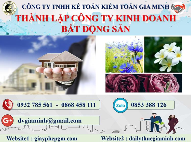 Thủ tục thành lập công ty kinh doanh BĐS tại TP Cần Thơ