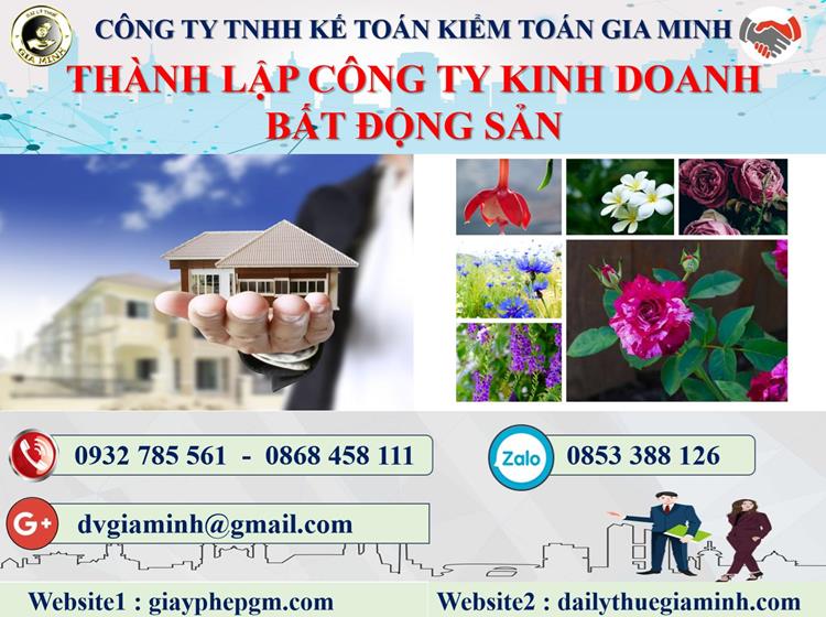 Thành lập công ty kinh doanh bất động sản tại Vĩnh Phúc 4 Thủ tục thành lập công ty kinh doanh BĐS tại Vĩnh Phúc