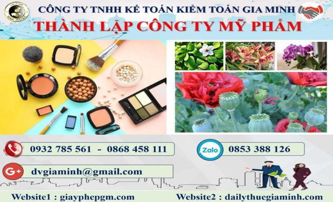 Thành lập công ty kinh doanh mỹ phẩm tại Huyện Mỹ Đức 4 Thủ tục thành lập doanh nghiệp kinh doanh mỹ phẩm tại Huyện Mỹ Đức