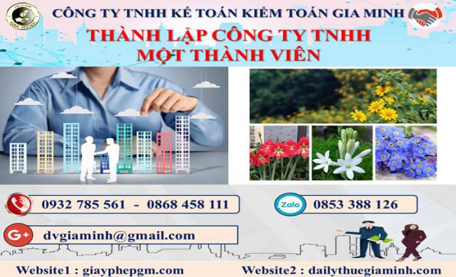 Thủ tục thành lập doanh nghiệp TNHH MTV tại Huyện Hóc Môn