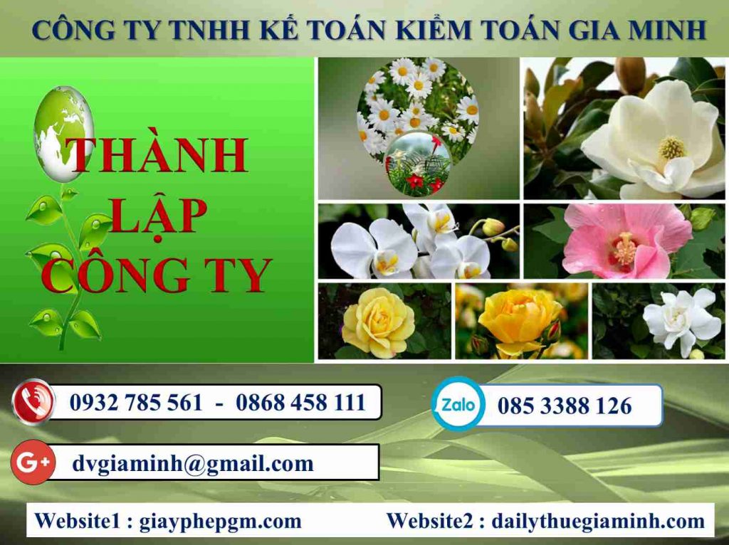 Thủ tục thành lập doanh nghiệp Thị xã Sơn Tây