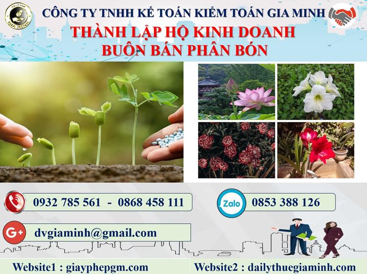 Thành lập hộ kinh doanh buôn bán phân bón tại Hà Nội 4 Thủ tục thành lập HKD buôn bán phân bón tại Hà Nội