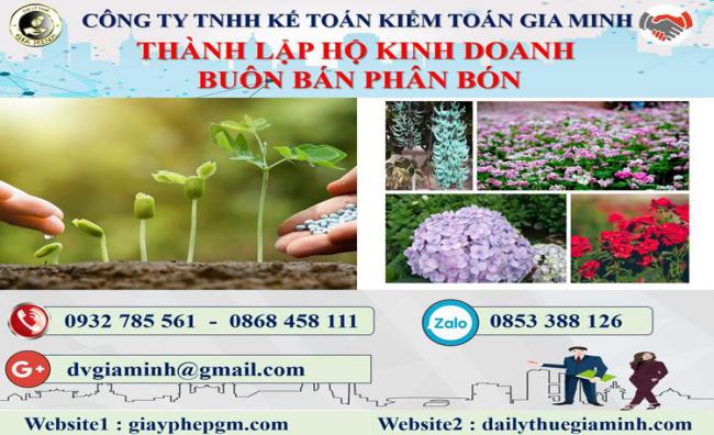 Thành lập hộ kinh doanh buôn bán phân bón tại Huyện Nhà Bè 4 Thủ tục thành lập HKD buôn bán phân bón tại Huyện Nhà Bè