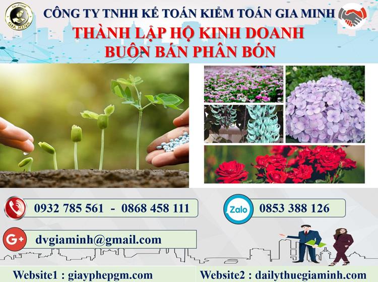 Thành lập hộ kinh doanh buôn bán phân bón tại TPHCM 4 Thủ tục thành lập HKD buôn bán phân bón tại TPHCM