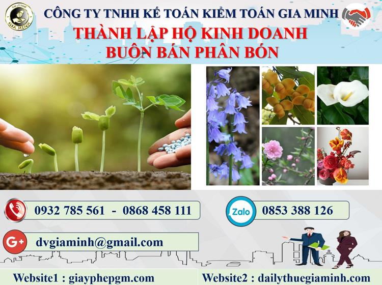 Thành lập hộ kinh doanh buôn bán phân bón tại Tuyên Quang 4 Thủ tục thành lập hộ kinh doanh buôn bán phân bón tại Tuyên Quang