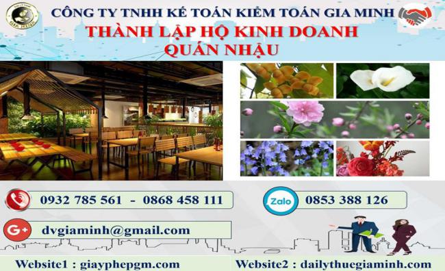 Thành lập hộ kinh doanh quán nhậu tại Hoà Bình 4 Thủ tục thành lập hộ kinh doanh quán nhậu tại Hoà Bình