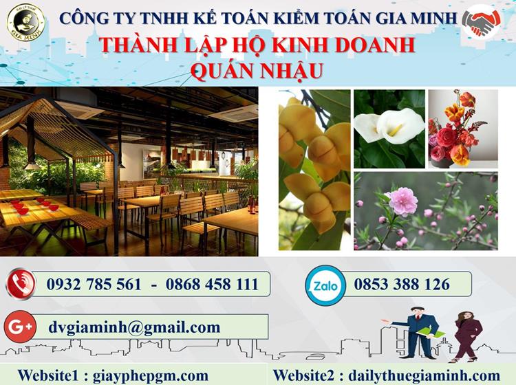 Thành lập hộ kinh doanh quán nhậu tại TPHCM 4 Thủ tục thành lập hộ kinh doanh quán nhậu tại TPHCM