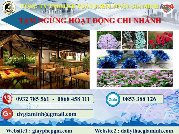 Thủ tục tạm ngừng hoạt động chi nhánh tại Hậu Giang 4 Thủ tục tạm ngừng hoạt động chi nhánh tại Hậu Giang