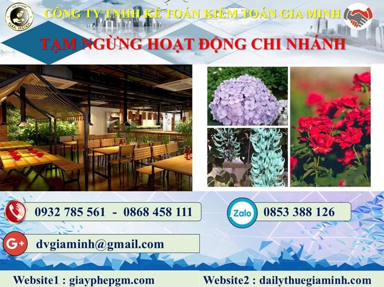 Thủ tục tạm ngừng hoạt động chi nhánh tại Quận 6
