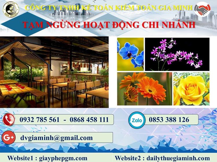 Thủ tục tạm ngừng hoạt động chi nhánh tại Thành Phố Cần Thơ 5 Thủ tục tạm ngừng hoạt động chi nhánh tại Thành Phố Cần Thơ