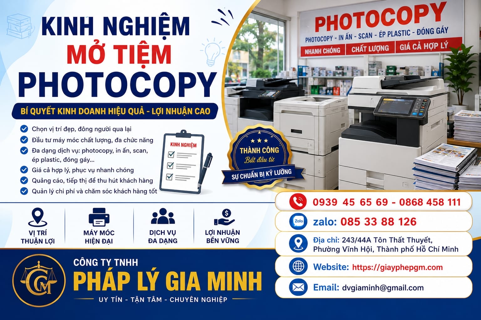 Kinh nghiệm mở tiệm photocopy