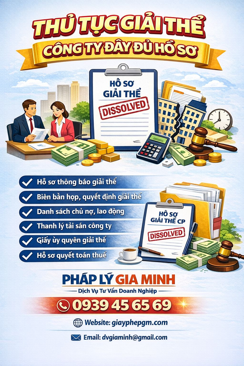 Dịch vụ giải thể doanh nghiệp tại Cà Mau - Dịch vụ uy tín và chất lượng 7 Quy trình giải thể công ty tại Cà Mau từng bước