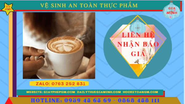 Chi phí xin giấy chứng nhận vệ sinh an toàn thực phẩm quán cà phê