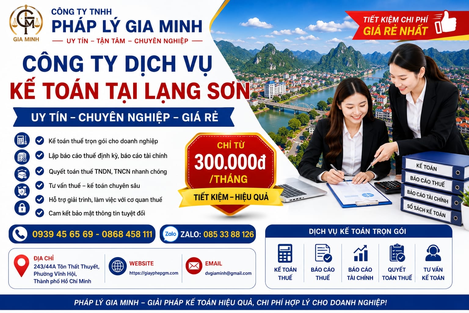 Công ty dịch vụ kế toán tại Lạng Sơn giá rẻ