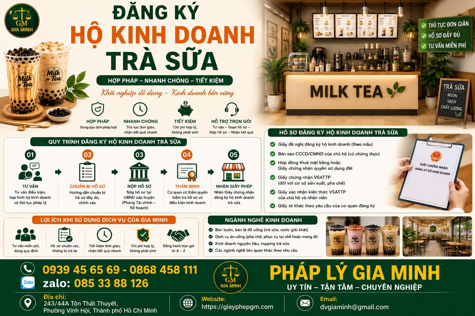 Đăng ký hộ kinh doanh trà sữa