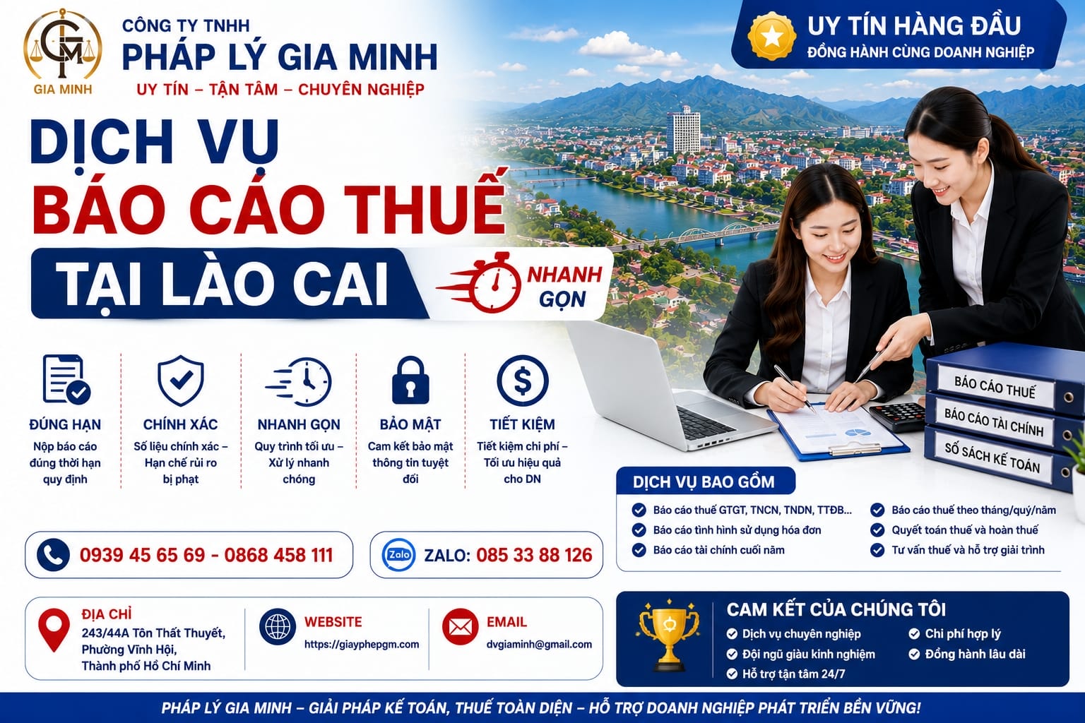 Dịch vụ báo cáo thuế tại Lào Cai nhanh gọn