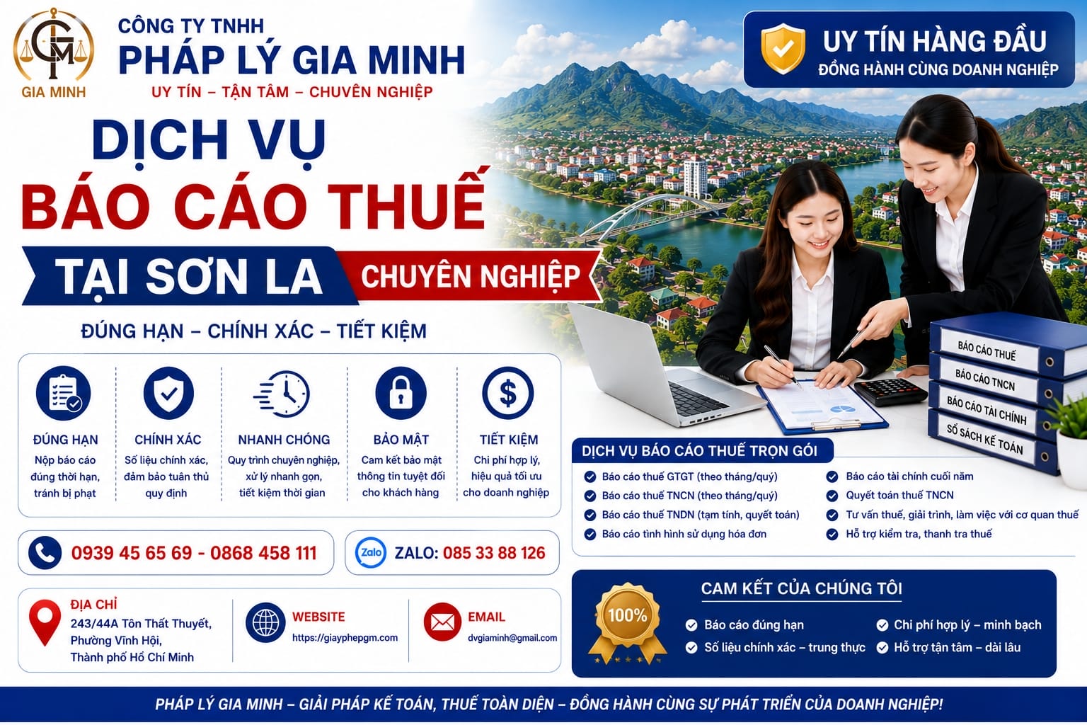 Dịch vụ báo cáo thuế tại Sơn La chuyên nghiệp