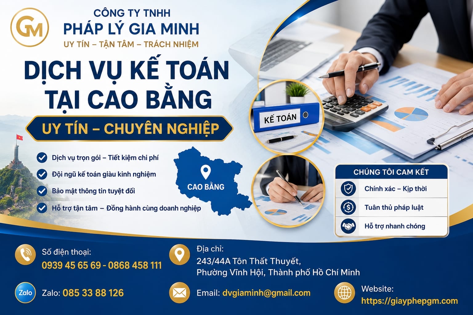 Dịch vụ kế toán tại Cao Bằng uy tín chuyên nghiệp