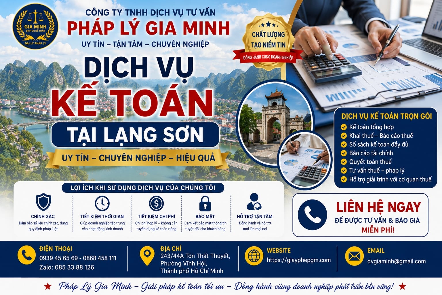 Dịch vụ kế toán tại Lạng Sơn uy tín chuyên nghiệp