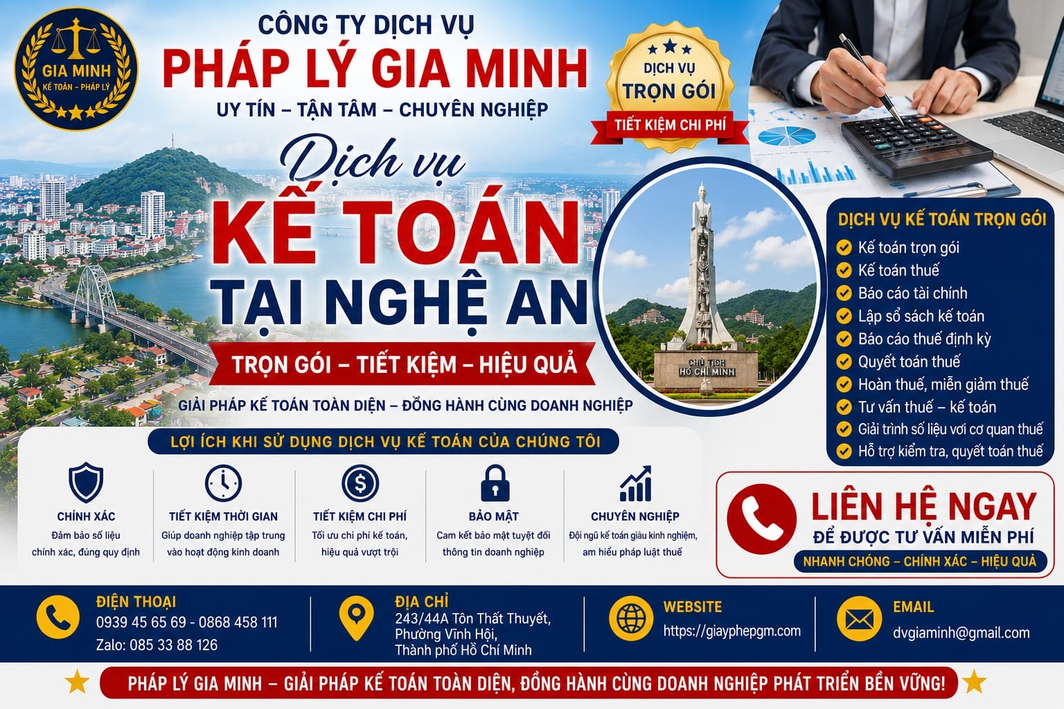 Dịch vụ kế toán tại Nghệ An uy tín chuyên nghiệp