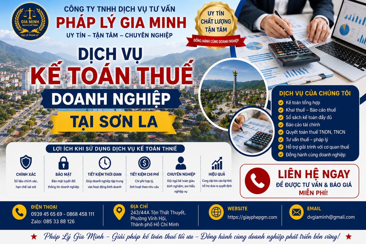 Dịch vụ kế toán thuế doanh nghiệp tại Sơn La