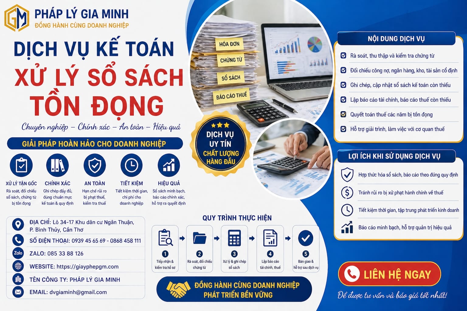 Dịch vụ làm lại sổ sách kế toán trọn gói uy tín