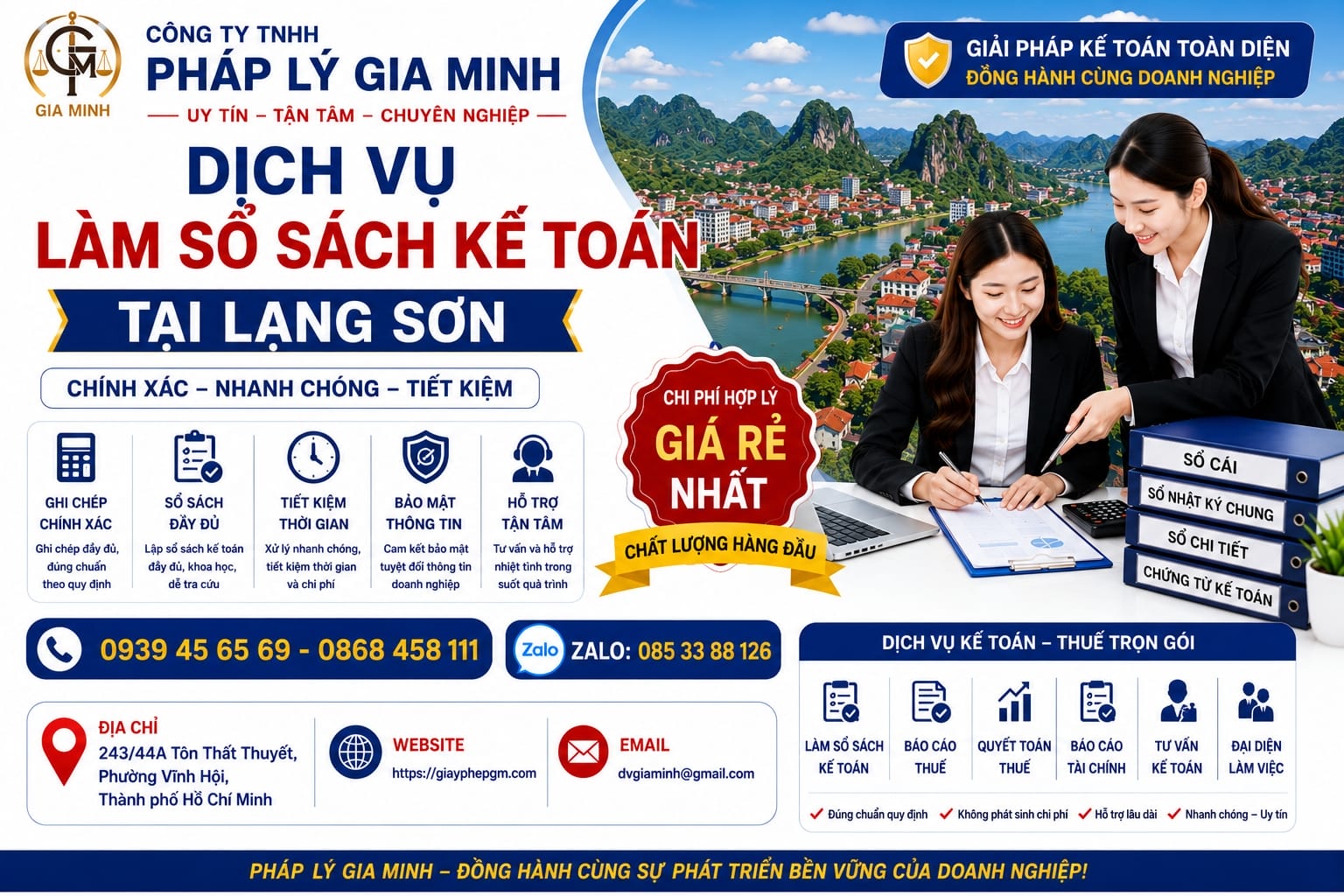 Dịch vụ làm sổ sách kế toán tại Lạng Sơn