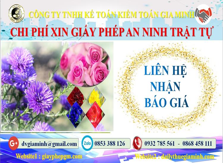 Xin giấy phép an ninh trật tự tại TPHCM 5 Bảng giá xin giấy phép ANTT tại TPHCM