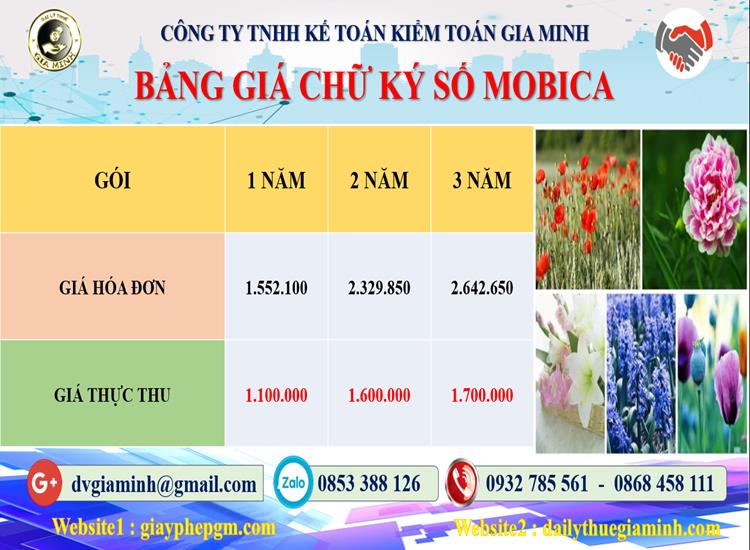 Bảng giá chữ ký số Mobifone tại Quảng Nam 5 Chi phí đăng ký chữ ký số Mobifone Quảng Nam