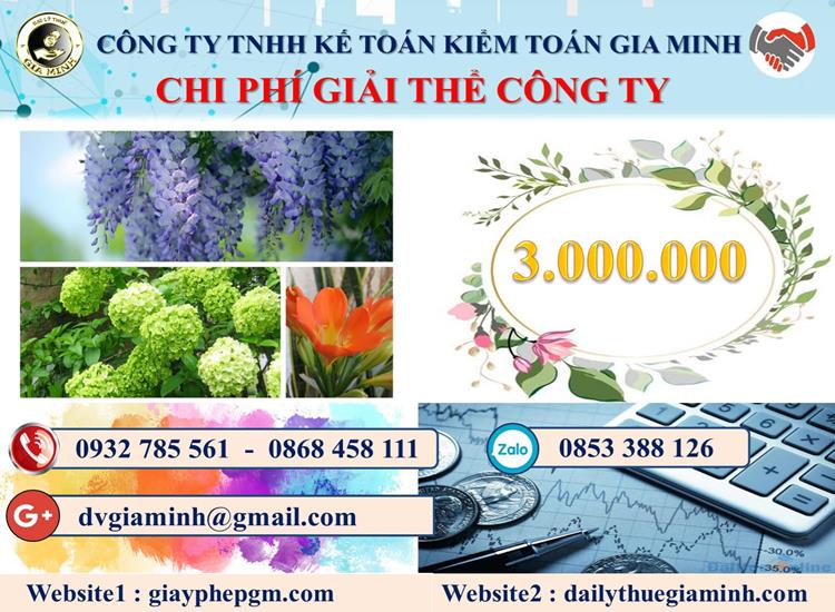 Chi phí giải thể công ty tại Bắc Giang