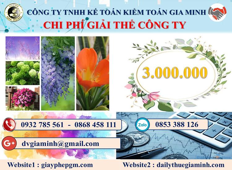 Chi phí giải thể công ty tại Huyện Vĩnh Thạnh