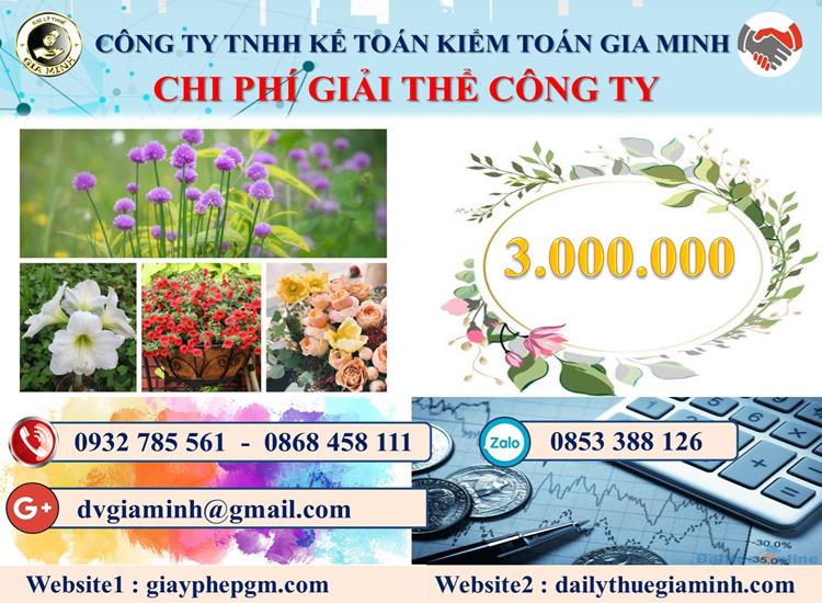Dịch vụ giải thể công ty tại Ninh Thuận trọn gói uy tín 5 Chi phí giải thể công ty tại Ninh Thuận