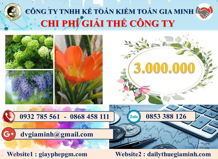 Chi phí giải thể công ty tại Quận Ninh Kiều