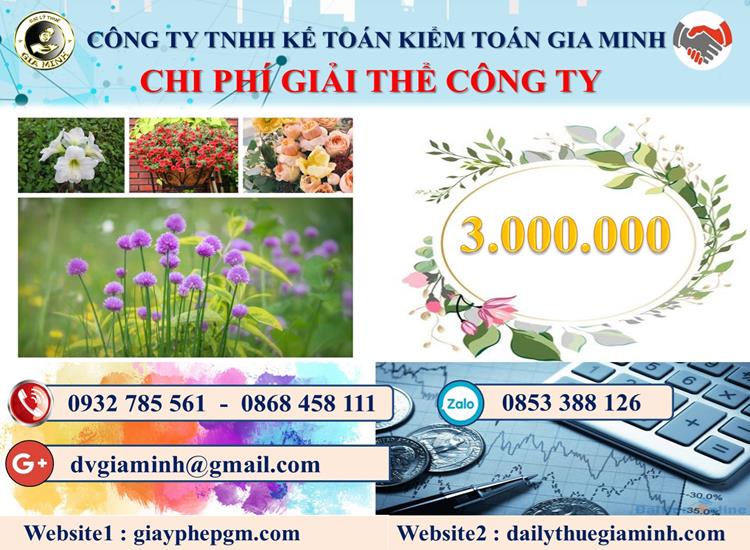 Dịch vụ giải thể công ty tại Quận Ô Môn trọn gói uy tín 5 Chi phí giải thể công ty tại Quận Ô Môn