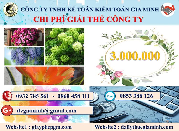 Chi phí giải thể công ty tại Quận Thanh Xuân