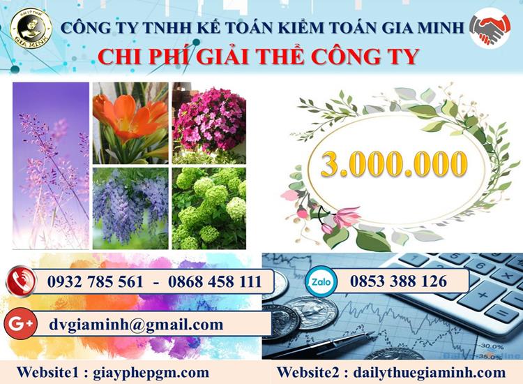 Chi phí giải thể công ty tại Quảng Bình