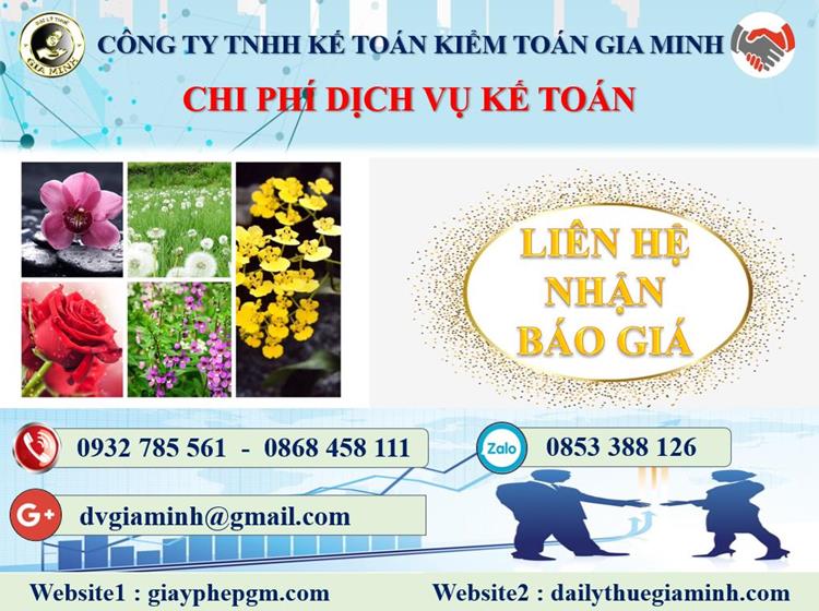 Dịch vụ kế toán thuế tại Thành Phố Hải Phòng 5 Chi phí dịch vụ kế toán thuế tại Thành Phố Hải Phòng